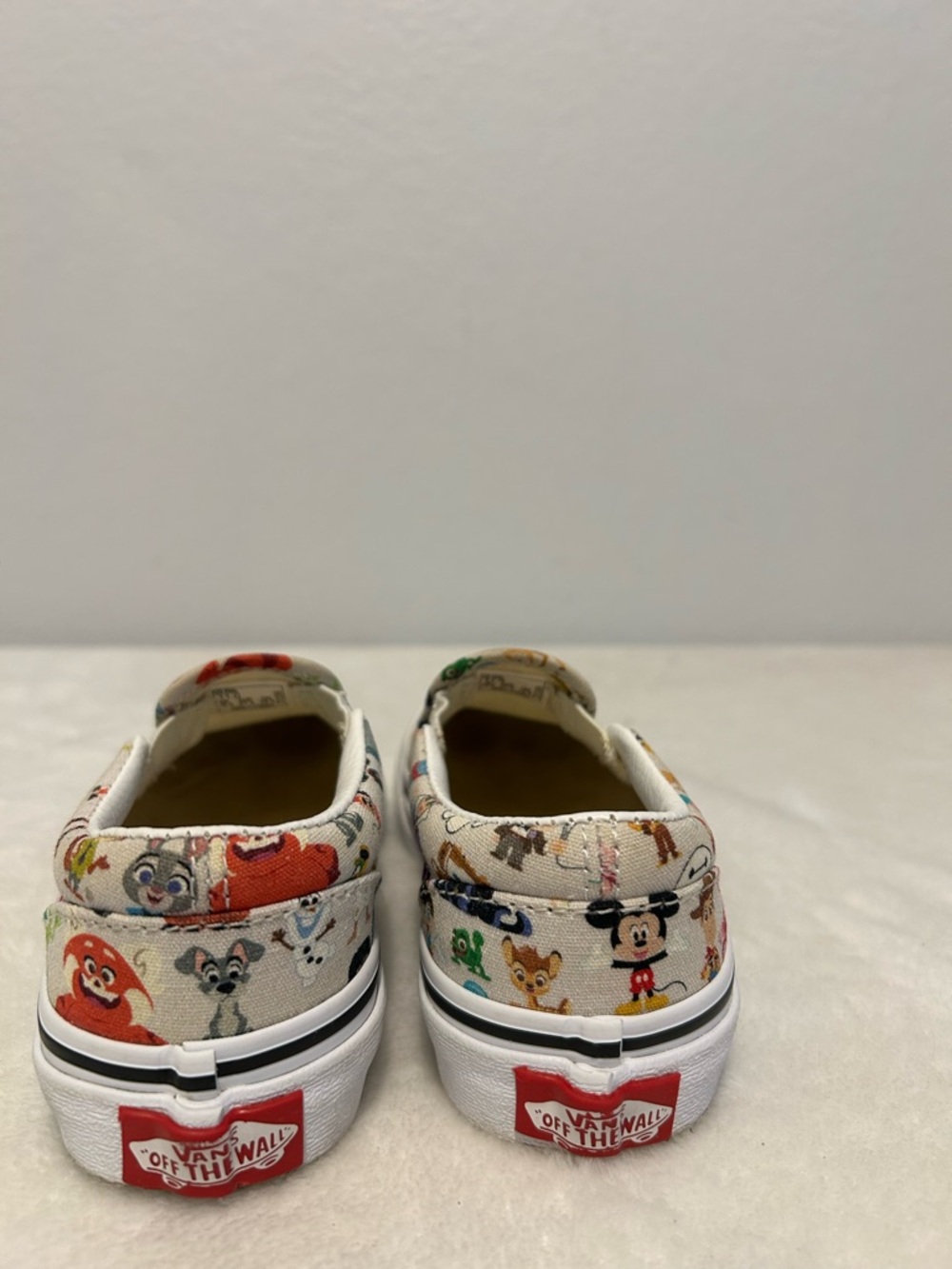Vans Kids Disney 100 Year Anniversary White Slip-On Sneakers. - Picture 5 of 8